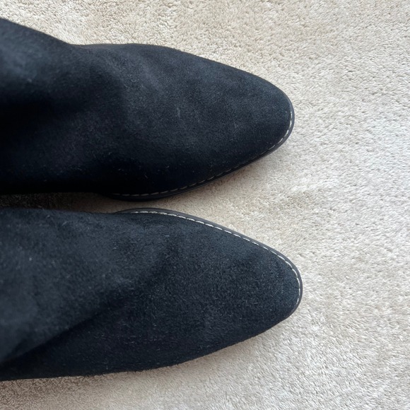 White Mountain Havana Women 9M Black Suede Beaded Tassel Ankle Booties Western - Picture 7 of 15